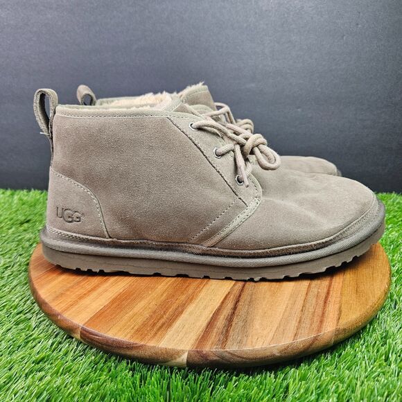 UGG Boots Neumen Chukka Mens 11 Charcoal Grey Lace Up Casual Ankle Top SN 3236 - Picture 1 of 11